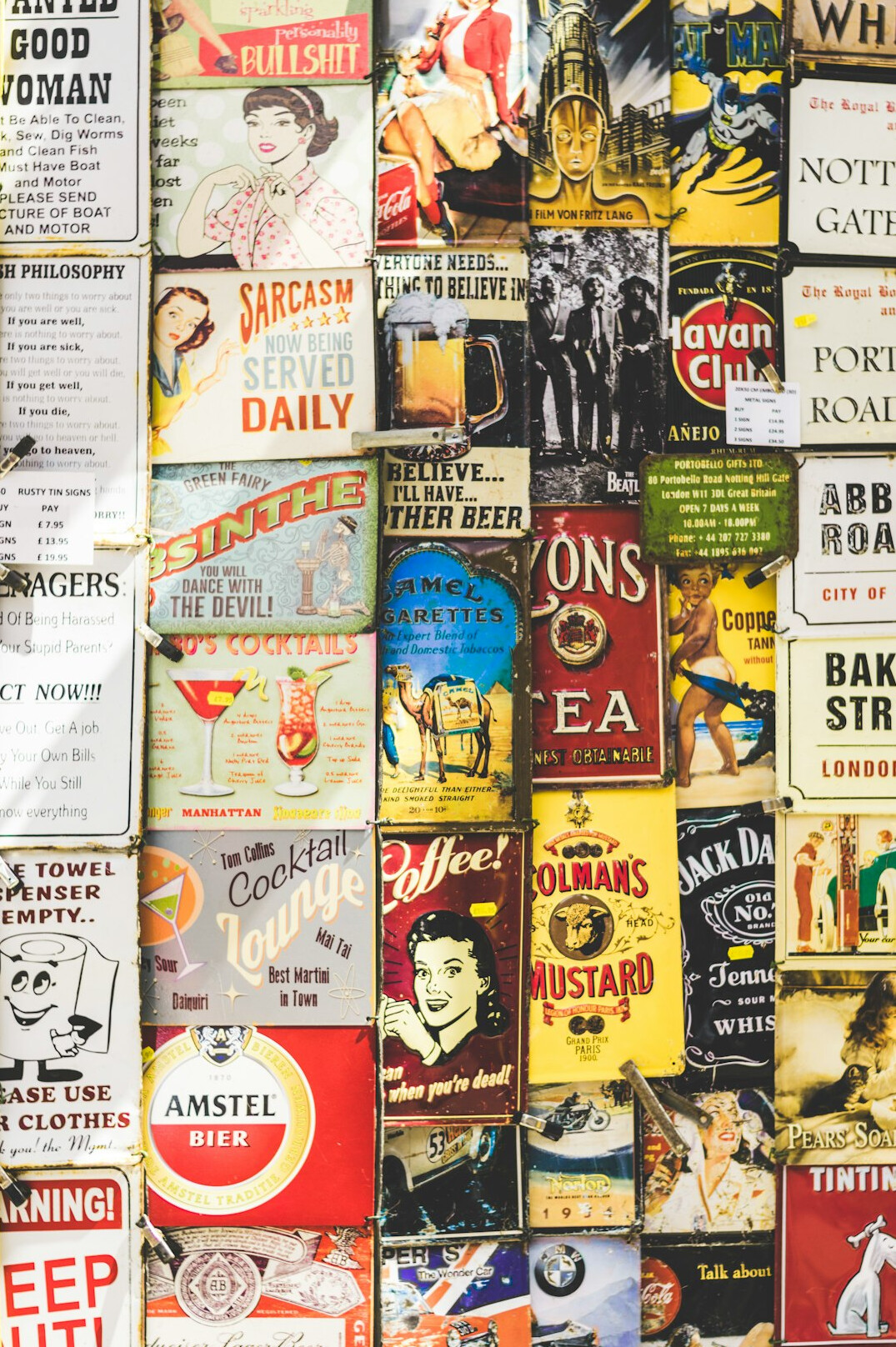 historical advertising collage